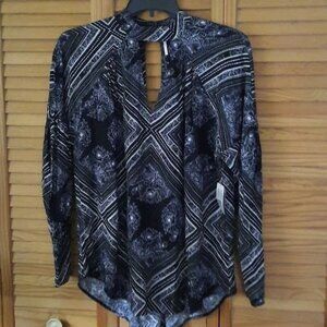 Free People NWT Walking On A Dream Keyhole Long Sleeve Tunic Size Small